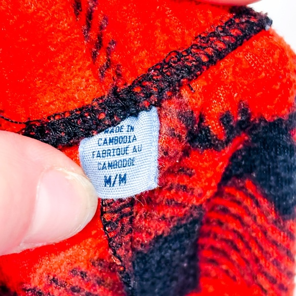 Red and Black Plaid Plush Pajama Pants - Picture 4 of 8